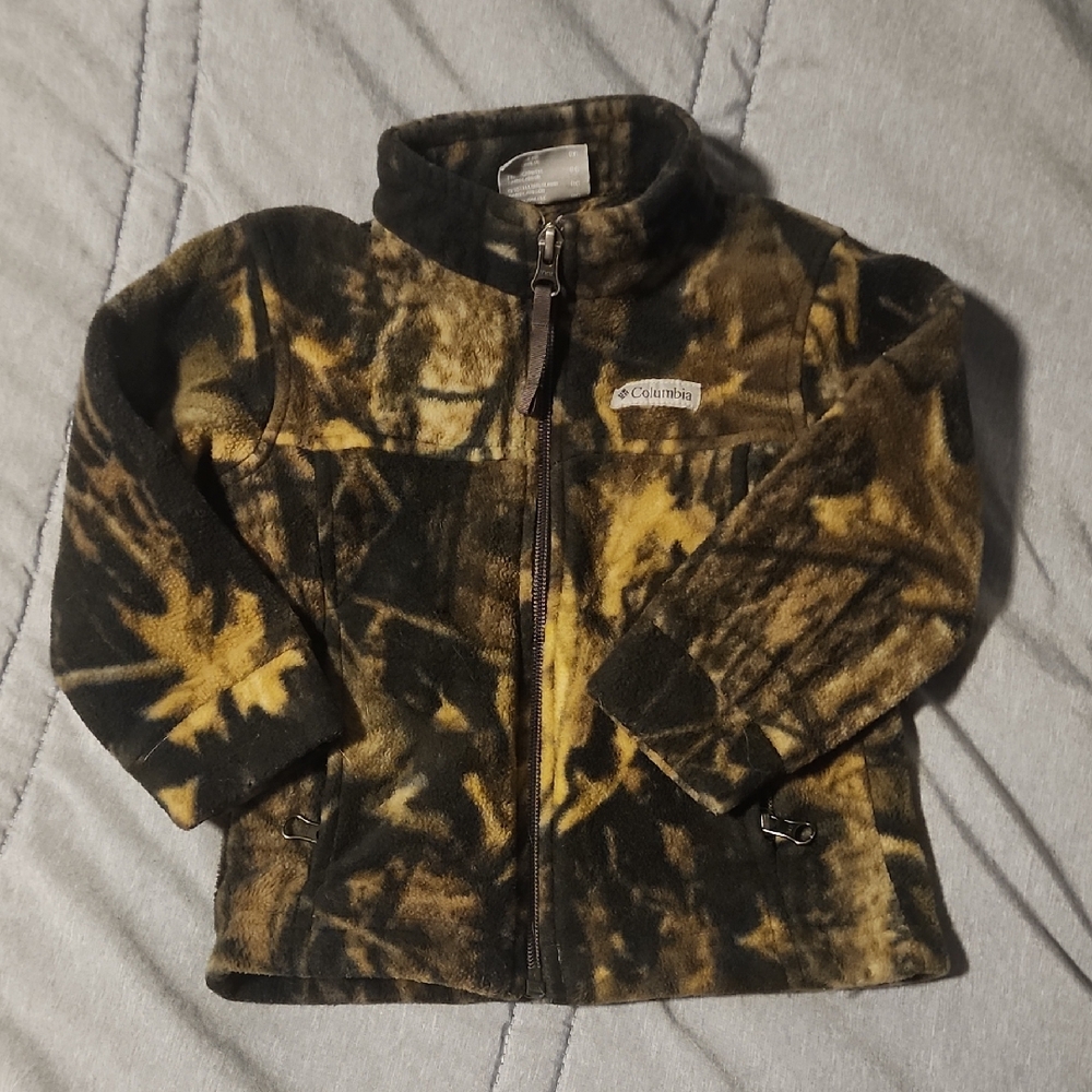 Columbia Kids' Black and Tan Fleece Jacket